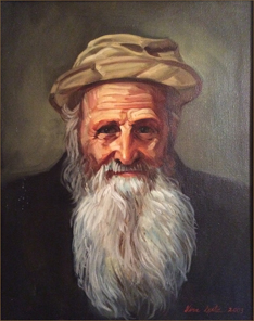 Old Man with Straw Hat (40.6x50.8 cm)