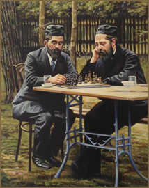 Men Playing Chess, Poland (61.0x72.2 cm)