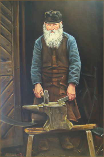 The Blacksmith (50.8x76.2 cm)