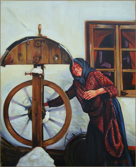 Weaving Cotton (40.6x50.8 cm)